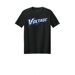 Black softstyle tshirt - Voltage across the front